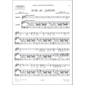 Soir Au Jardin Chant-Piano